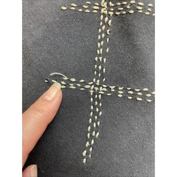 Burning Torch Silk Blend Cardigan Womens M Faded Black Cascade Front Embroidered - Picture 11 of 12